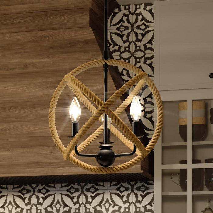 UQL3050 Farmhouse Pendant Light, 14.75"H x 14"W, Estate Bronze Finish, Stamford Collection