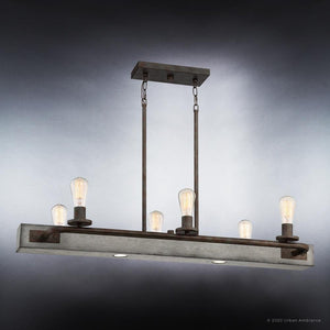 A Unique UQL3070 Utilitarian Chandelier, 9.25