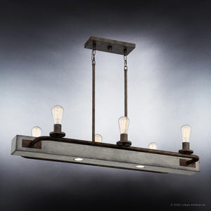 A unique UQL3070 Utilitarian Chandelier, 9.25