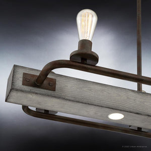 An UQL3070 Utilitarian Chandelier, 9.25