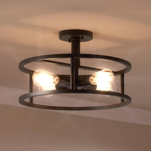 A gorgeous black UQL3181 Scandinavian Ceiling Lighting fixture with three unique lights in it.