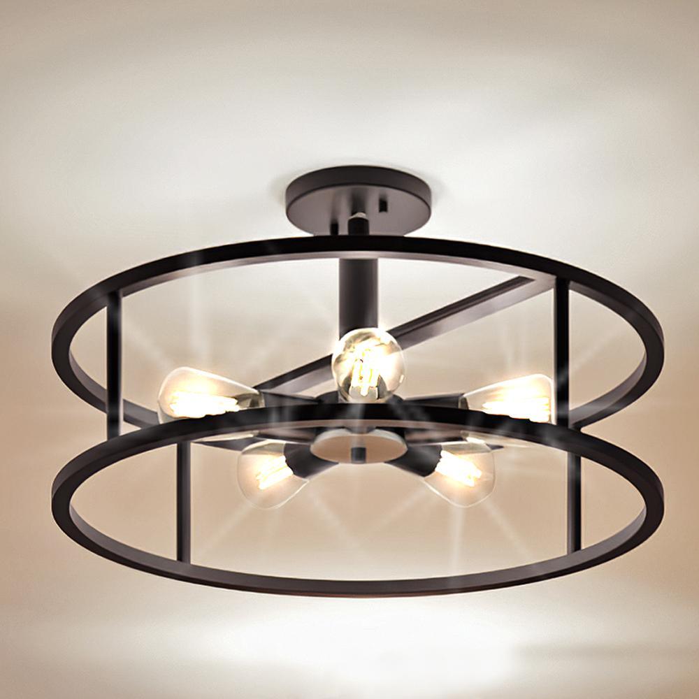 UQL3191 Scandinavian Ceiling Light 11.75 H x 20 W Estate Bronze Finish Arvada Collection