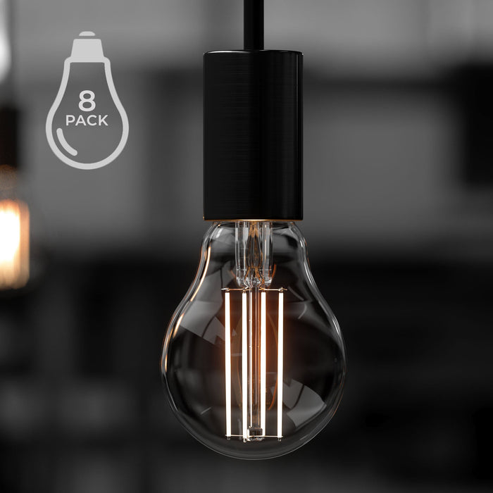 UBB2001 Luxury LED Bulbs, 60W Equivalent, Vintage Edison Style, A19 Shape, E26 Base (standard medium base), 3000K (soft white) - 8 PACK