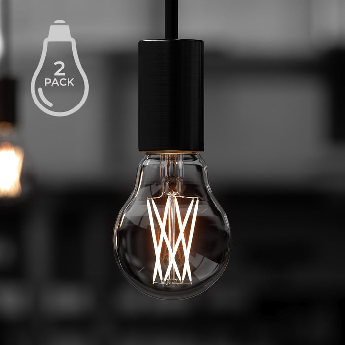 UBB2020 Luxury LED Bulbs, 75W Equivalent, Vintage Edison Style, A19 Shape, E26 Base (standard medium base), 2700K (warm white) - 2 PACK