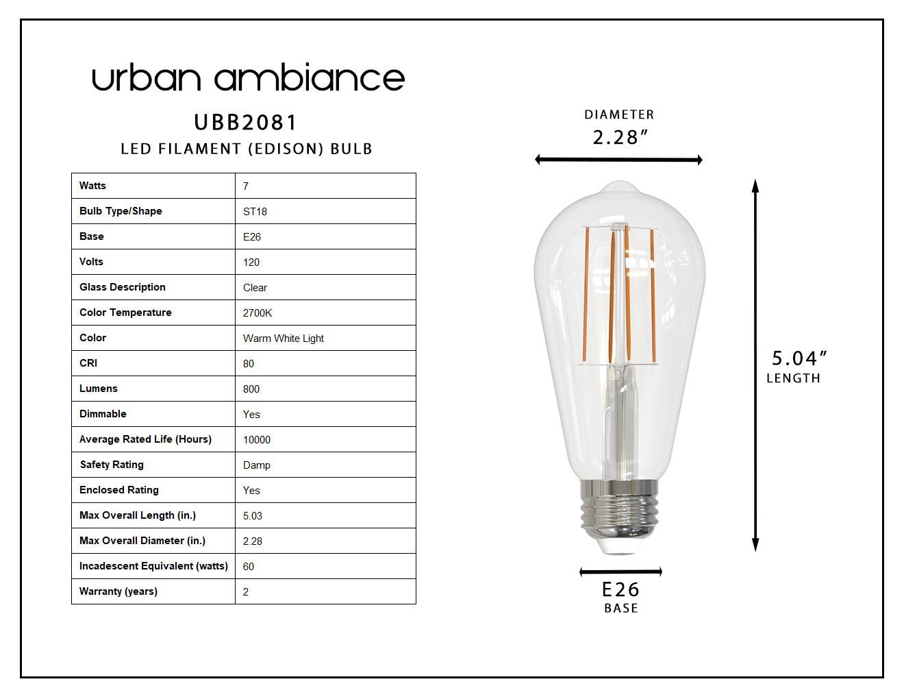 Led Light Dimensions Led Bulbs Dimensions Standard