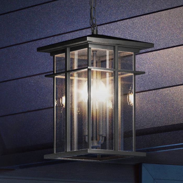 UEX1010 Craftsman Outdoor Pendant 14''H x 9''W, Matte Black Finish, Milwaukee Collection