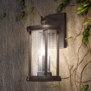 A unique UEX1042 Nautical Outdoor Wall Sconce 18''H x 10''W from the Rockland Collection, with an Oil Rubbed Bronze Finish by Urban Ambiance,