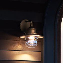 A unique Urban Ambiance UEX1080 Farmhouse Outdoor Wall Sconce 10''H x 9''W, Oil Rubbed Bronze Finish from the Belvidere Collection on
