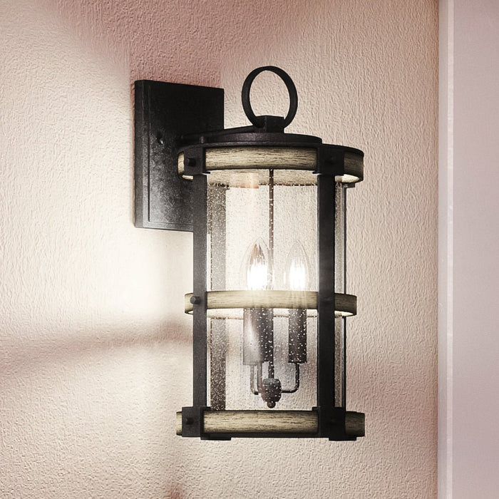 UEX1102 Farmhouse Outdoor Wall Sconce 20''H x 10''W, Olde Iron Finish, Jackson Collection