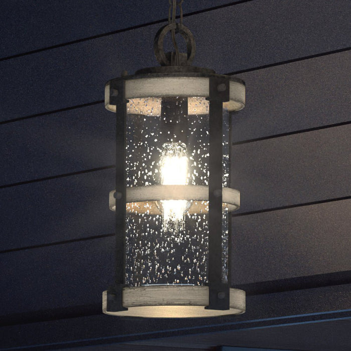 UEX1103 Farmhouse Outdoor Pendant 15''H x 8''W, Olde Iron Finish, Jackson Collection