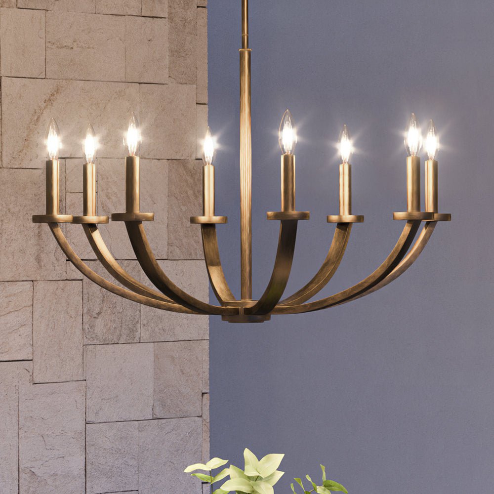 UEX2010 New Traditional Chandelier 19''H x 30''W, Native Brass Finish,  Montpelier Collection