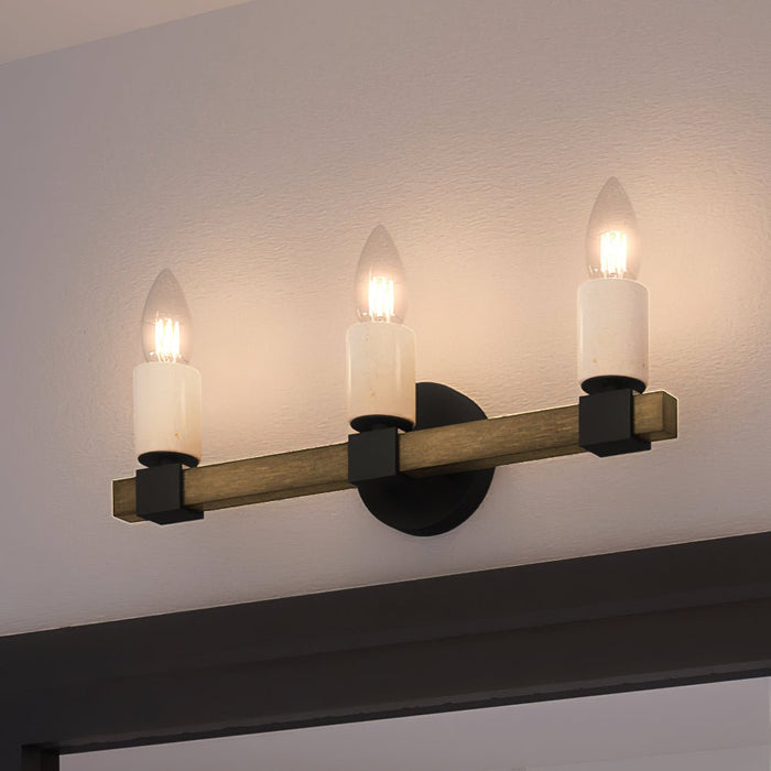 UEX2057 Modern Farmhouse Bath Light 6''H x 21''W, Matte Black Finish, Greenville Collection