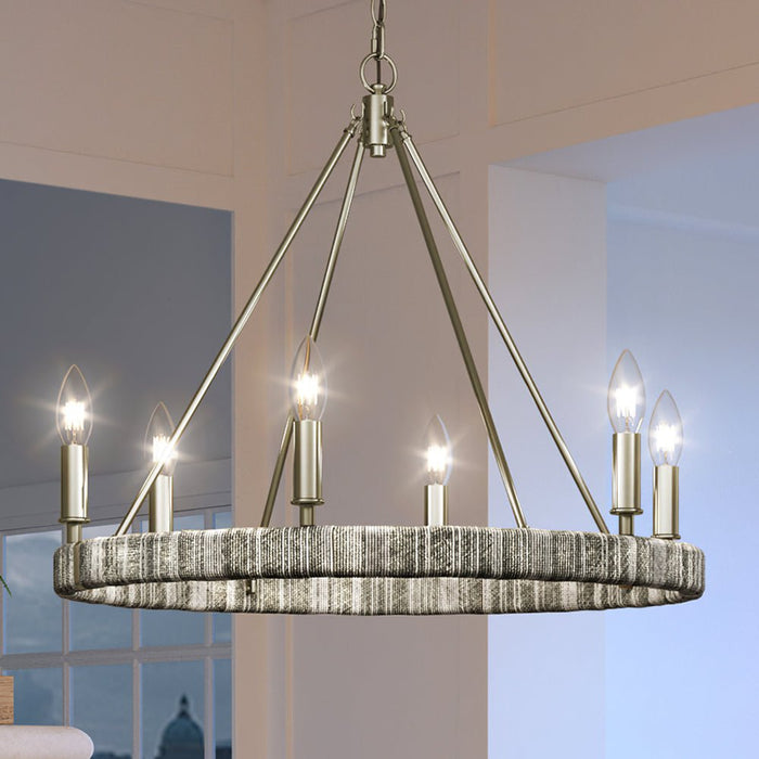 UEX2089 Bohemian Chandelier 25''H x 27''W, Polished Nickel Finish, Rutherford Collection