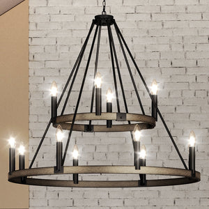 A beautiful UEX2111 New Traditional Chandelier with candles hanging from it.