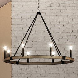 A gorgeous lamp from the Artesia Collection, this UEX2115 New Traditional Chandelier in Oil Rubbed Bronze Finish adds a beautiful touch when hanging from a brick wall.