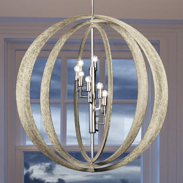 UEX2131 New Traditional Chandelier 36''H x 36''W, Polished Nickel Finish, Montclair Collection