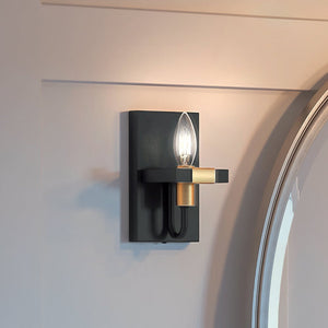 A stunning luxury lamp, the UEX2170 Lux Industrial Wall Sconce boasts a gold frame and a Matte Black & Satin Brass finish.