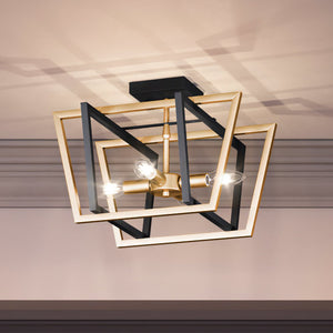 An UEX2180 Lux Industrial Ceiling Lamp with a square frame.