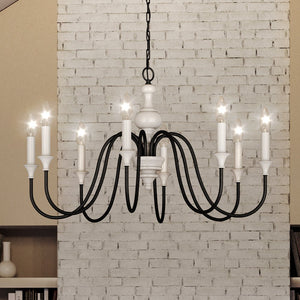 A luxury New Traditional Chandelier from Urban Ambiance hanging from a brick wall