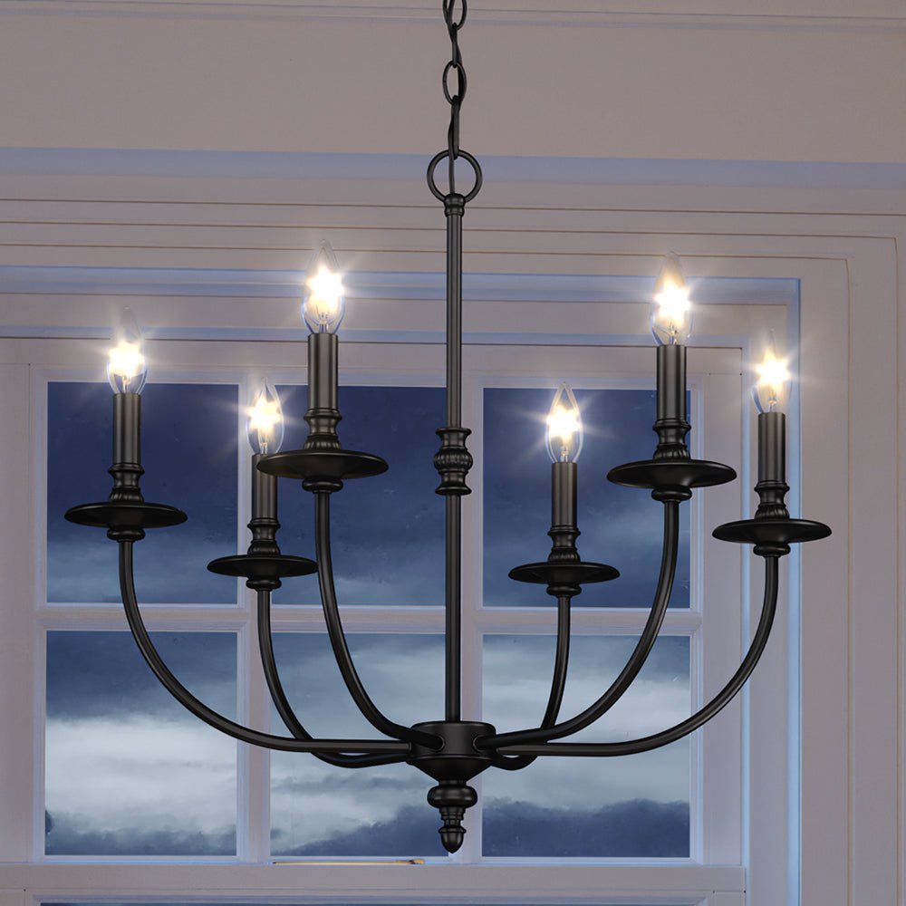 UEX2264 Cottagecorecore Chandelier 24 H x 25 W Oil Rubbed Bronze Finish Everett Collection
