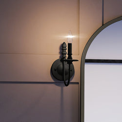 A luxury lighting fixture, the UEX2265 Cottagecore Wall Sconce with a mirror on it, from the Urban Ambiance brand.