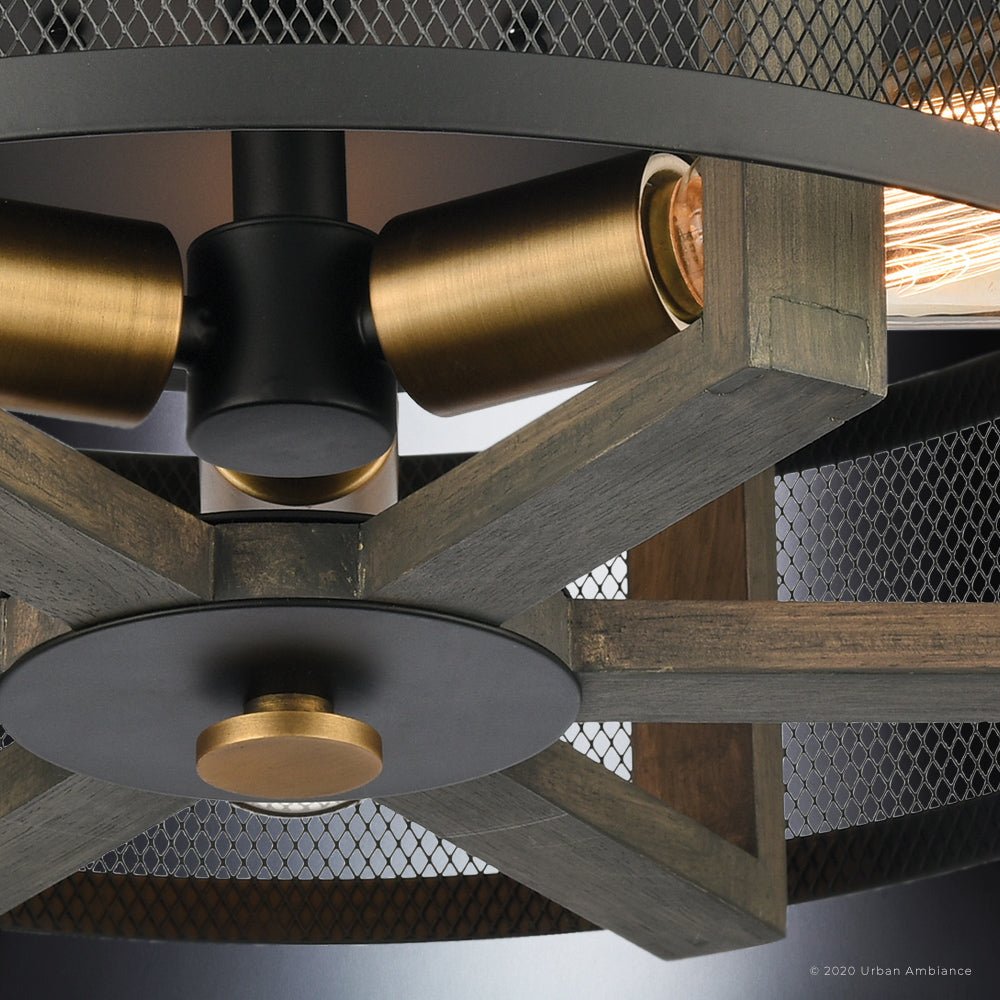 Brass industrial ceiling light top