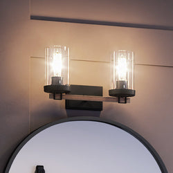 A beautiful bathroom with luxury lighting fixtures by Urban Ambiance.