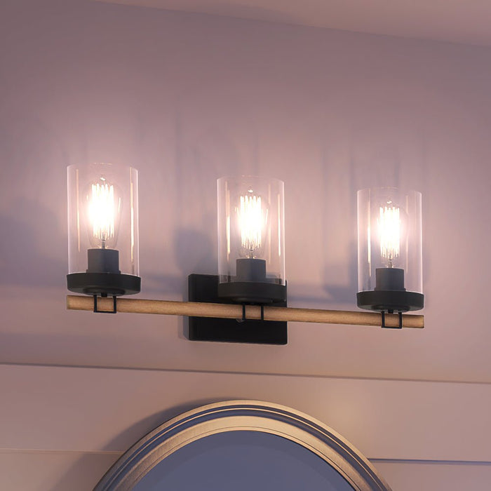 UEX2606 Urban Loft Bath Light 9''H x 22''W, Charcoal Finish, Hampton Collection