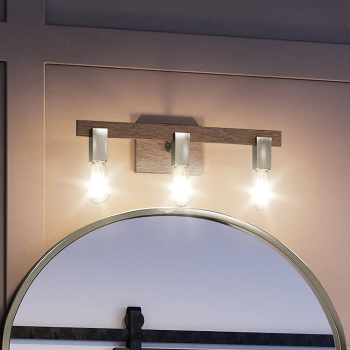 UEX2632 Mid-Century Modern Bath Light 5''H x 21''W, Satin Nickel Finish, Westerly Collection