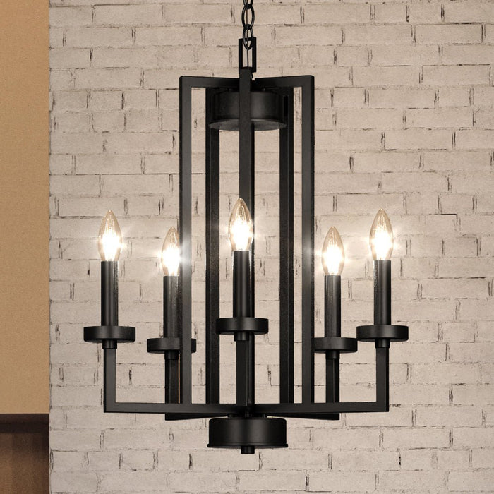 UEX2680 Tudor Chandelier 22''H x 20''W, Oil Rubbed Bronze Finish, Marion Collection