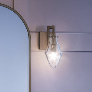 A beautiful lighting fixture, the UEX2730 Scandinavian Wall Sconce 12''H x 5''W in Aged Zinc Finish from the Auburn Collection by Urban Ambiance adds a touch