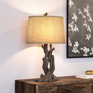 A unique UEX7020 Organic Table Lamp 16''W x 16''D x 27.5''H with an Antique Bronze Finish, Sitka Collection by Urban Ambiance on a