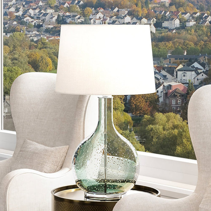 UEX7040 Contemporary Table Lamp 16''W x 16''D x 28''H, Clear Green Finish, Winslow Collection