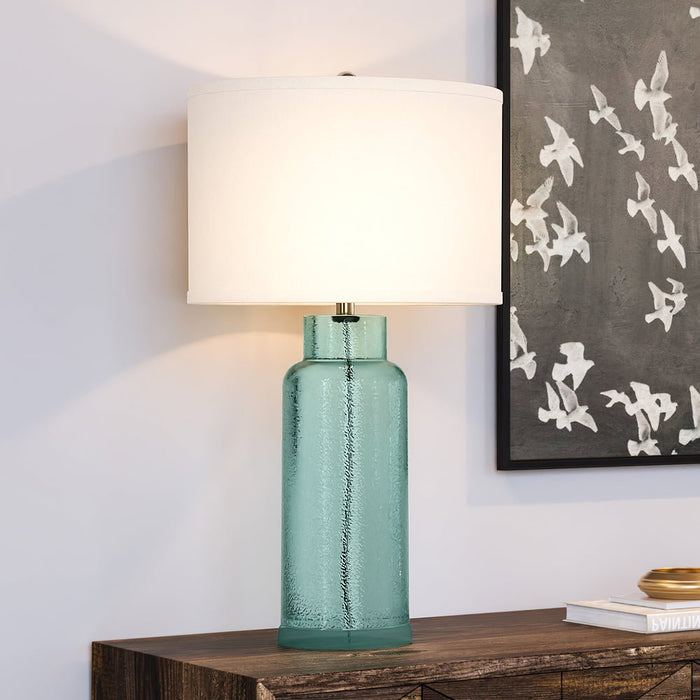 UEX7080 Contemporary Table Lamp 16''W x 16''D x 30''H, Seafoam Green Finish, Wallace Collection
