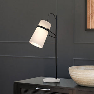 A unique lamp with a gorgeous matte black and white finish: The Urban Ambiance UEX7510 Mid-Century-Modern Desk Lamp 16''W x 7''D x 28