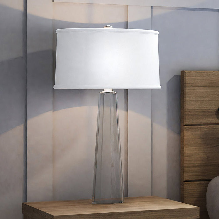 UEX7570 Glam Table Lamp 18''W x 18''D x 32''H, Clear Finish, Meredith Collection