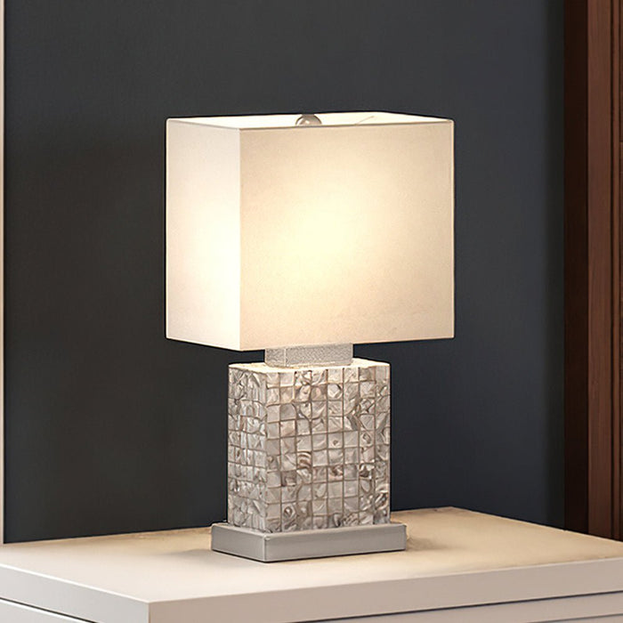 UEX7650 Nautical Table Lamp 9''W x 6''D x 17''H, Natural Pearl Finish, Seward Collection