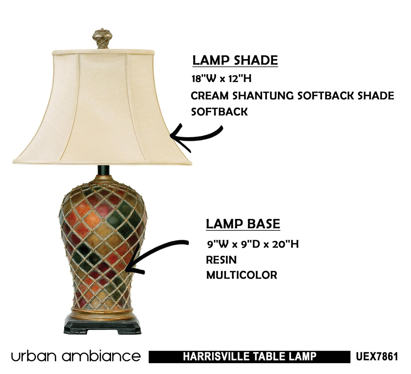 UEX7861 Mediterranean Table Lamp 18