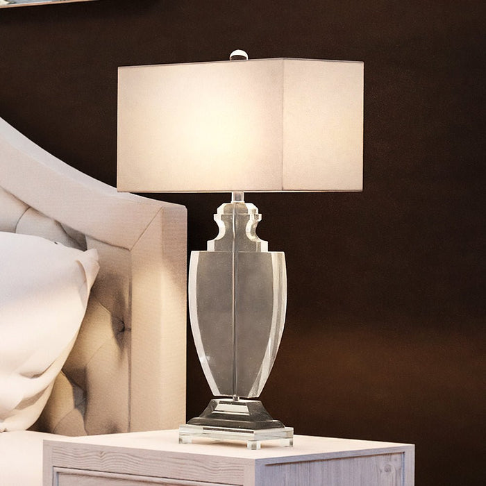 UEX7900 Glam Table Lamp 16''W x 8''D x 26''H, Clear Finish, Jasper Collection