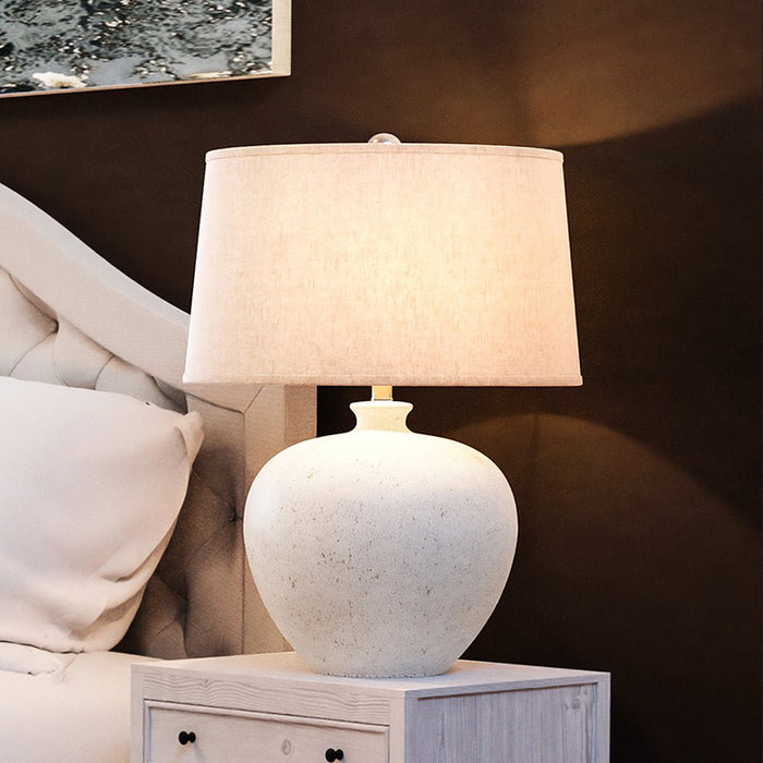 UEX8180 Modern Farmhouse Table Lamp 19''W x 19''D x 28''H, White Finish, Wylie Collection