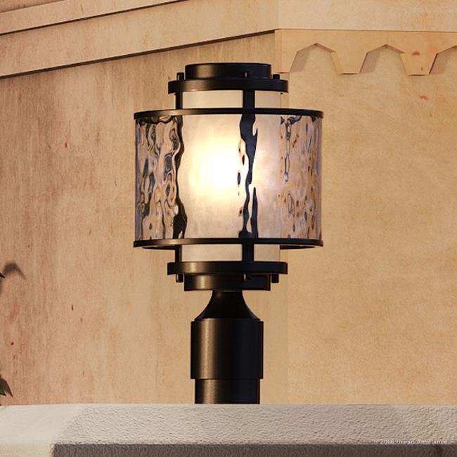 UHP1010 Nautical Outdoor Post/Pier Light, 14.5"H x 8.75"W, Olde Bronze Finish, Canberra Collection