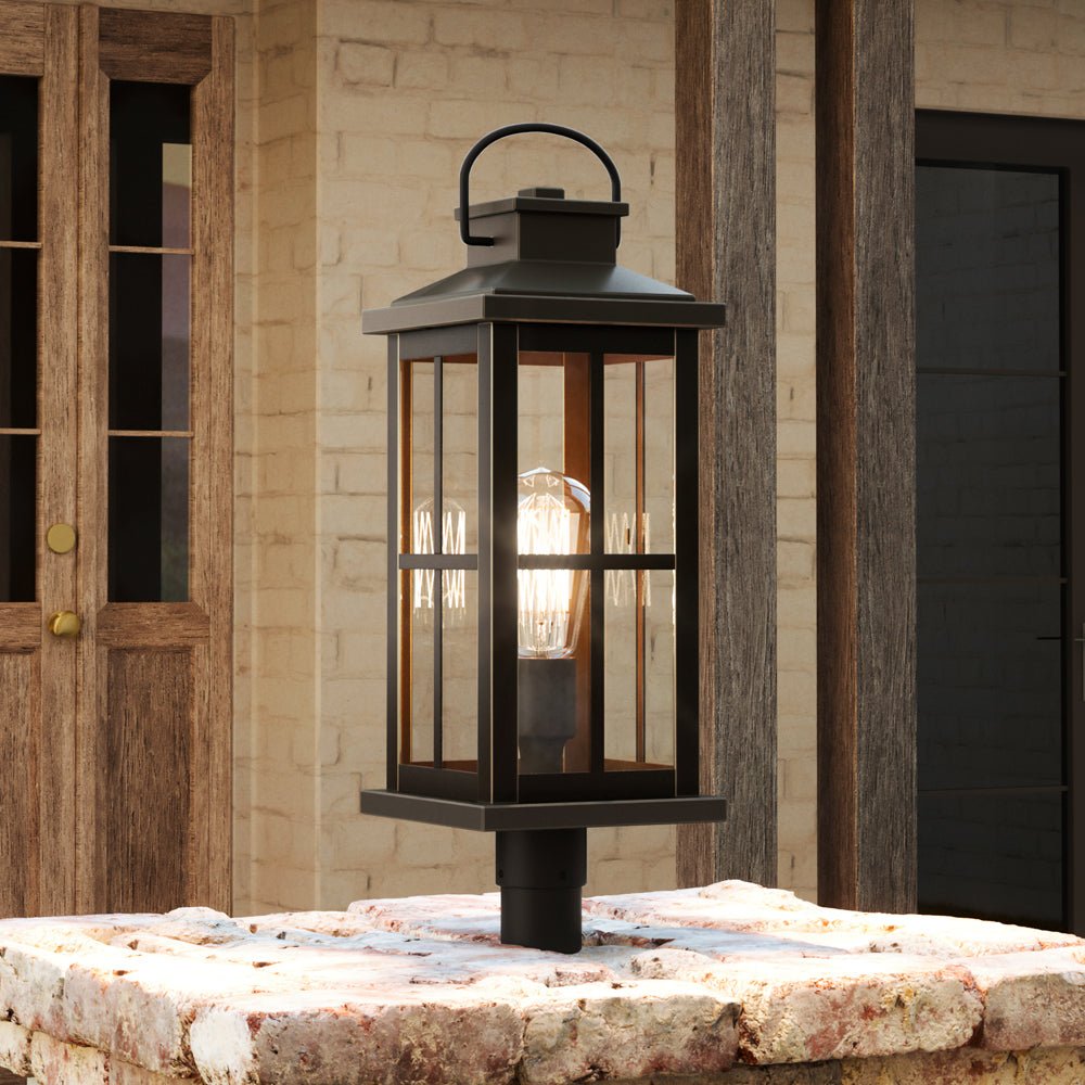 UHP1293 Transitional Outdoor Post Light 20.25''H x 7''W, Olde Bronze F ...