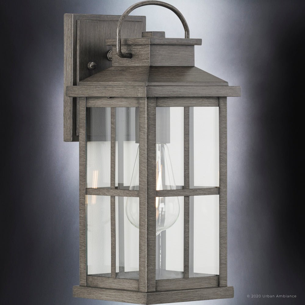UHP1295 Transitional Outdoor Wall Sconce 14.25''H x 6''W, Aged Pewter ...