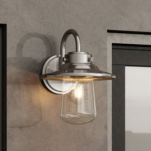 A unique Coastal Outdoor Wall Sconce with a gorgeous Stainless Steel Finish, manufactured by Urban Ambiance.