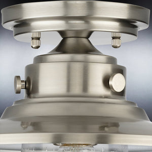 A luxurious Coastal Outdoor Ceiling Lamp from the Santa-Ana Collection featuring a beautiful glass shade and stainless steel finish.