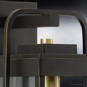 A Gorgeous Urban Ambiance UHP1340 Transitional Outdoor Wall Sconce from the Orlando Collection.
