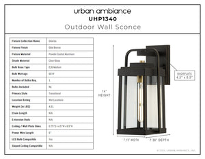 A gorgeous Transitional Outdoor Wall Sconce in Olde Bronze Finish, from the Orlando Collection, measuring 14''H x 7.125''W.