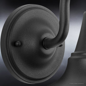 An image of the UHP1362 Industrial Outdoor Wall Sconce 8.25''H x 8''W, Midnight Black Finish, Pittsburgh Collection from Urban Ambiance - a
