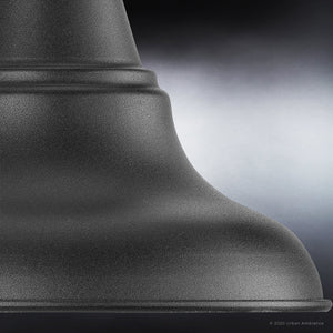 An UHP1363 Industrial Outdoor Wall Sconce 10.5''H x 12''W, Midnight Black Finish from the Pittsburgh Collection by Urban Ambiance with a gorgeous design.