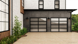 A rendering of the Urban Ambiance UHP1363 Industrial Outdoor Wall Sconce with a Midnight Black Finish from the Pittsburgh Collection.